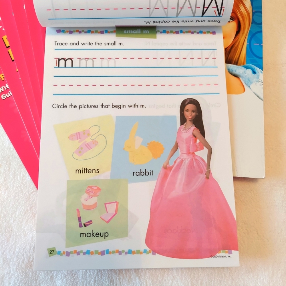 Barbie practice printing alphabet books New With Writing Guides SET OF 11 - Picture 8 of 9
